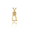 Pear Shape Four Prong Double Wire Pendants With 3 Accents in 14K Gold (6.00 x 4.00 mm - 16.00 x 12.00 mm)