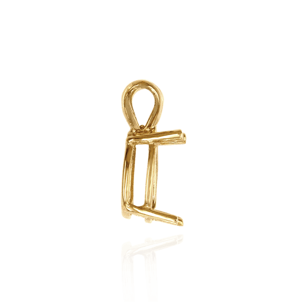 Pear Shape Four Prong Double Wire Pendants in 14K Gold (4.50 x 2.75 mm - 24.00 x 16.00 mm)