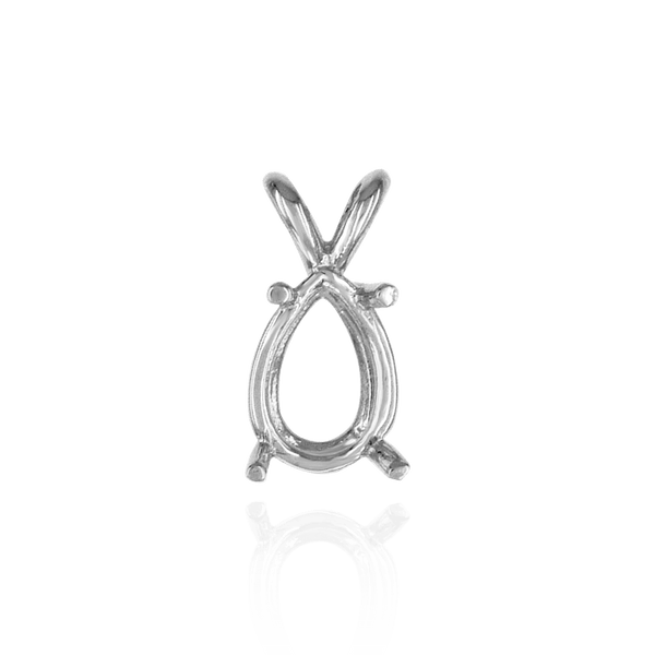 Pear Shape Four Prong Double Wire Pendants in 14K Gold (4.50 x 2.75 mm - 24.00 x 16.00 mm)