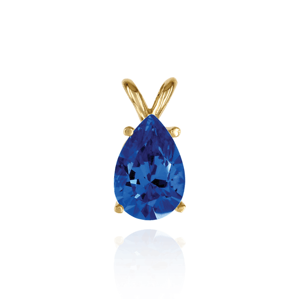 Pear Shape Four Prong Double Wire Pendants in 14K Gold (4.50 x 2.75 mm - 24.00 x 16.00 mm)