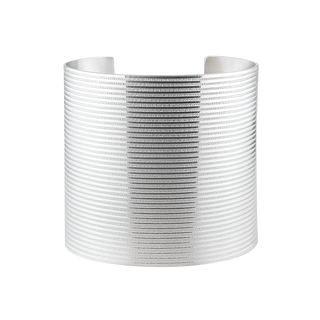Sterling Silver Striped Pattern Cuff Bracelet PP-4C