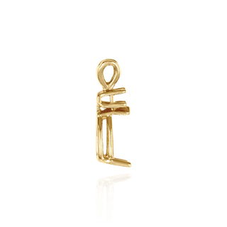 Pear Shape V-End Heavy Double Wire Pendants With 1 Accent in 14K Gold (4.25 x 2.50 mm - 21.50 x 14.00 mm)