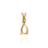 Pear Shape V-End Heavy Double Wire Pendants With 1 Accent in 14K Gold (4.25 x 2.50 mm - 21.50 x 14.00 mm)