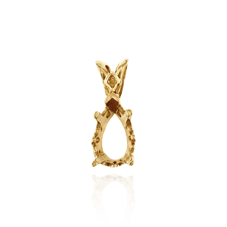 Pear Shape V-end Filigree Pendants in 14K Gold (5.00 x 3.00 mm - 20.00 x 12.00 mm)