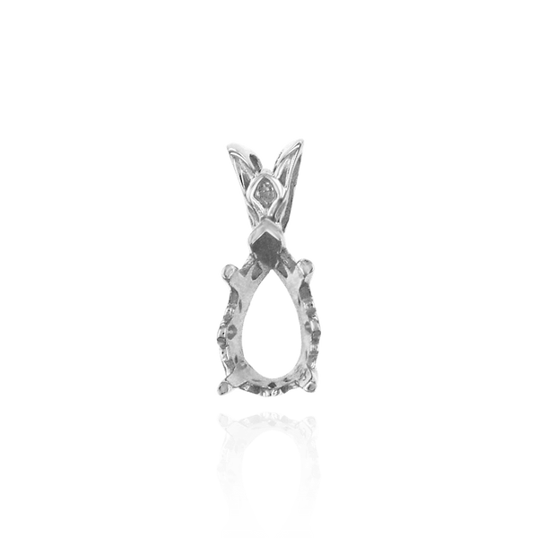 Pear Shape V-end Filigree Pendants in 14K Gold (5.00 x 3.00 mm - 20.00 x 12.00 mm)