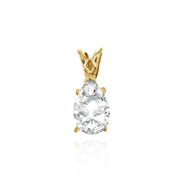 Pear Shape V-end Filigree Pendants in 14K Gold (5.00 x 3.00 mm - 20.00 x 12.00 mm)