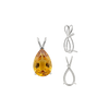 Pear Shape V-End Double Wire Pendants in 14K Gold (4.25 x 2.50 mm - 13.00 x 8.00 mm)
