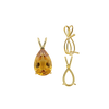 Pear Shape V-End Double Wire Pendants in 14K Gold (4.25 x 2.50 mm - 13.00 x 8.00 mm)