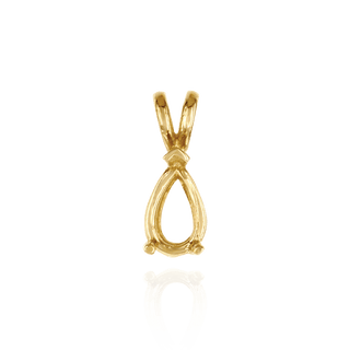 Pear Shape V-End Double Wire Pendants in 14K Gold (4.25 x 2.50 mm - 22.50 x 13.50 mm)