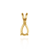 Pear Shape V-End Double Wire Pendants in 14K Gold (4.25 x 2.50 mm - 22.50 x 13.50 mm)