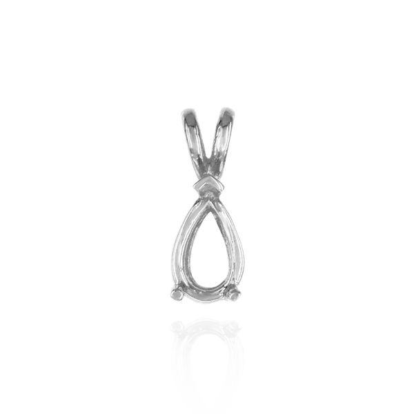 Pear Shape V-End Double Wire Pendants in 14K Gold (4.25 x 2.50 mm - 22.50 x 13.50 mm)