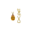 Pear Shape V-End Double Wire Pendants in 14K Gold (4.25 x 2.50 mm - 13.00 x 8.00 mm)