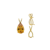Pear Shape V-End Double Wire Pendants in 14K Gold (4.25 x 2.50 mm - 13.00 x 8.00 mm)