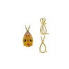 Pear Shape V-End Double Wire Pendants in 14K Gold (4.25 x 2.50 mm - 13.00 x 8.00 mm)
