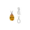 Pear Shape V-End Double Wire Pendants in 14K Gold (4.25 x 2.50 mm - 13.00 x 8.00 mm)