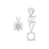 Round Four Prong Double Wire Pendants in Sterling Silver (3.00 mm - 9.75 mm)