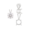 Round Four Prong Double Wire Pendants in Sterling Silver (3.00 mm - 9.75 mm)