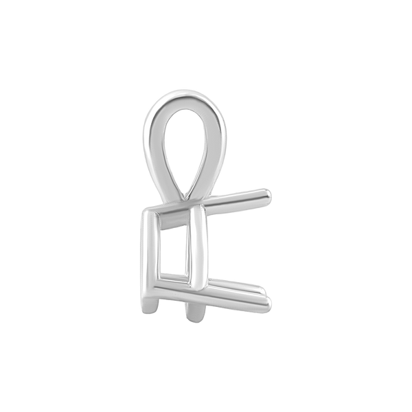 Round Three Prong Basket Pendant in Sterling Silver (3.00 mm - 8.50 mm)