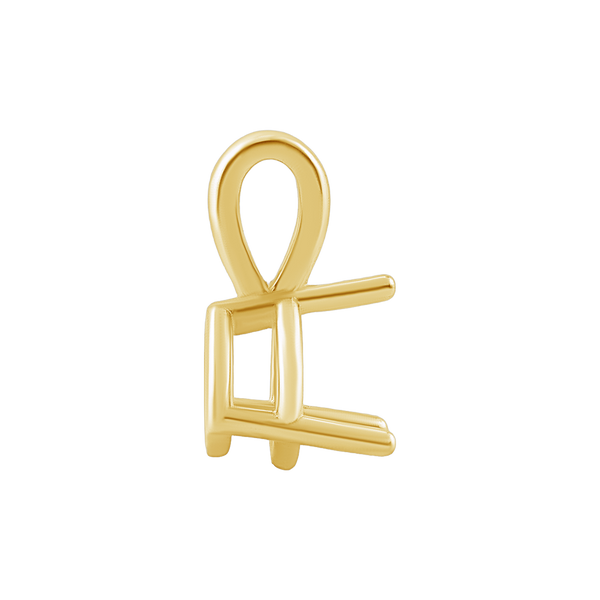 Round Three Prong Basket Pendant in 14K Gold (3.00 mm - 8.50 mm)