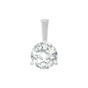 Round Three Prong Basket Pendant in Sterling Silver (3.00 mm - 8.50 mm)