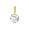 Round Three Prong Basket Pendant in 14K Gold (3.00 mm - 8.50 mm)