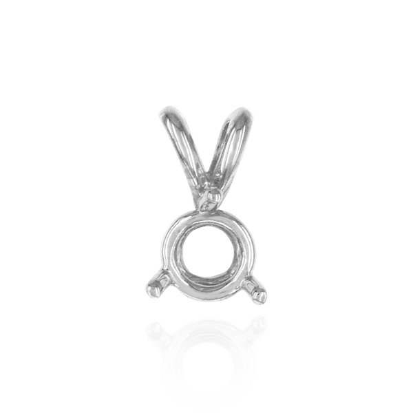 Round Three Prong Double Wire Pendants in 14K Gold (4.00 mm - 6.50 mm)