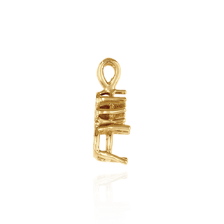 Round Four Prong Double Wire Pendants With 3 Accents in 14K Gold (3.40 mm - 10.00 mm)
