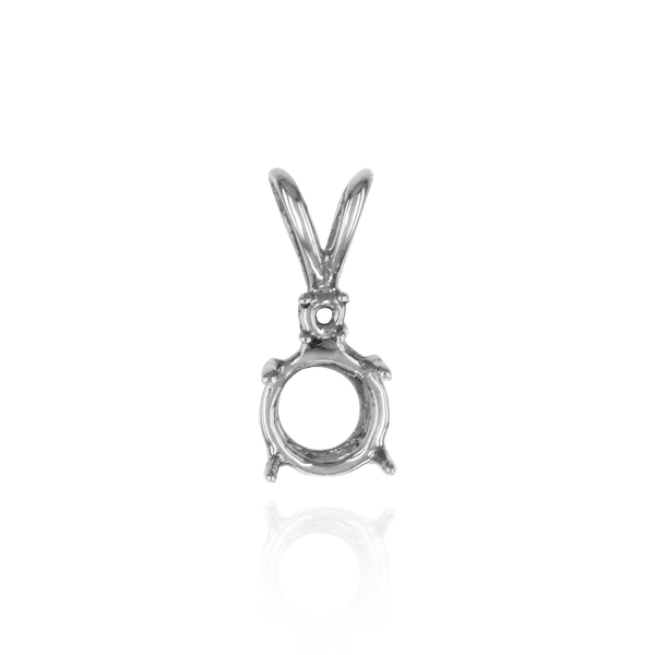 Round Four Prong Double Wire Light Pendants With 1 Accent in 14K Gold (3.50 mm - 6.50 mm)