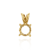 Round Four Prong Filigree Pendants in 14K Gold (3.00 mm - 22.00 mm)