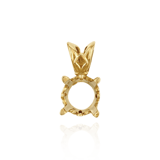 Round Four Prong Filigree Pendants in 14K Gold (3.00 mm - 22.00 mm)