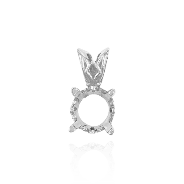 Round Four Prong Filigree Pendants in 14K Gold (3.00 mm - 22.00 mm)