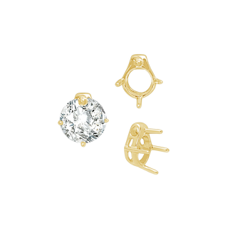 Four Prong Round Slider in 14K Gold (5.50 mm - 10.00 mm)