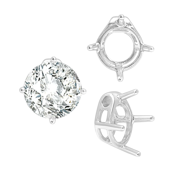 Four Prong Round Slider in 14K Gold (5.50 mm - 10.00 mm)