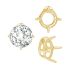Four Prong Round Slider in 14K Gold (5.50 mm - 10.00 mm)