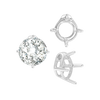 Four Prong Round Slider in Sterling Silver (5.50 mm - 10.00 mm)