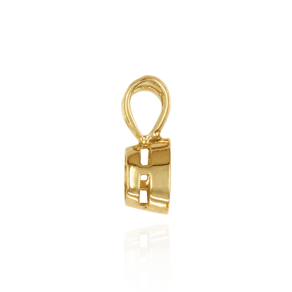 Round Tapered Bezel Pendant with Airline in 14K Gold (3.60 mm - 8.00 mm)