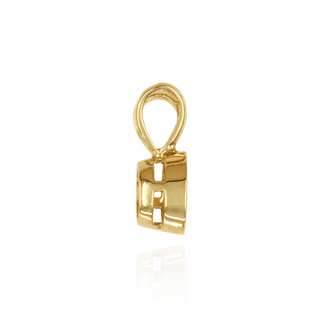 Round Tapered Bezel Pendant with Airline in 14K Gold (3.60 mm - 8.00 mm)