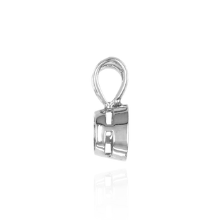 Round Tapered Bezel Pendant with Airline in Sterling Silver (3.60 mm - 8.00 mm)