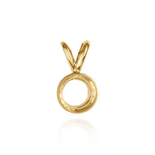 Round Tapered Bezel Pendant with Airline in 14K Gold (3.60 mm - 8.00 mm)