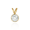 Round Tapered Bezel Pendant with Airline in 14K Gold (3.60 mm - 8.00 mm)