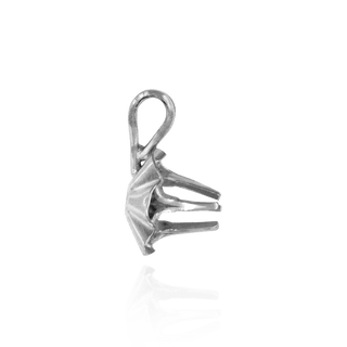 Round Six Prong Buttercup In Reflector Pendants in 14K Gold (2.00 mm - 4.00 mm)