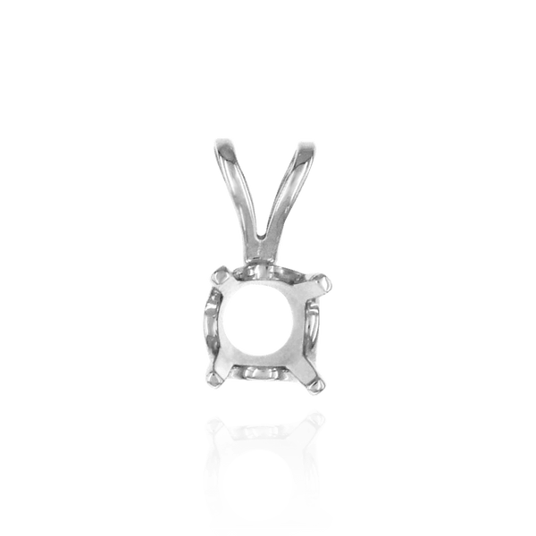 Round Four Prong Standard Pendants in 14K Gold (1.75 mm - 8.00 mm)