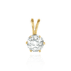 Round Six Prong Standard Pendants in 14K Gold (1.75 mm - 8.00 mm)