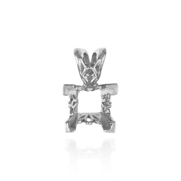 Square V-End Filigree Pendants in 14K Gold (4.00 mm - 12.00 mm)