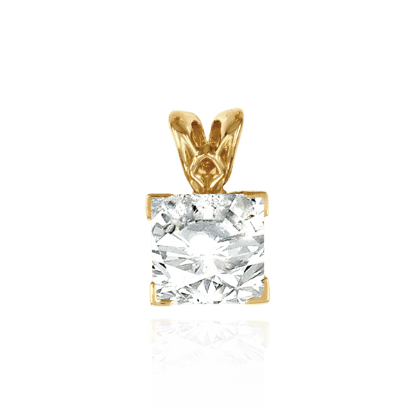 Square V-End Filigree Pendants in 14K Gold (4.00 mm - 12.00 mm)