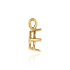 Square Four Prong Double Wire Pendants in 14K Gold (3.00 mm - 5.50 mm)