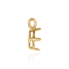 Square Four Prong Double Wire Pendants in 18K Gold (3.00 mm - 5.50 mm)