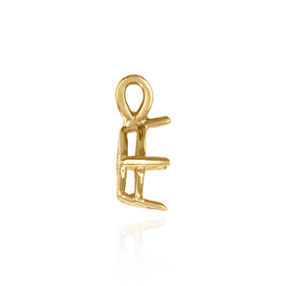 Square Four Prong Double Wire Pendants in 18K Gold (3.00 mm - 5.50 mm)