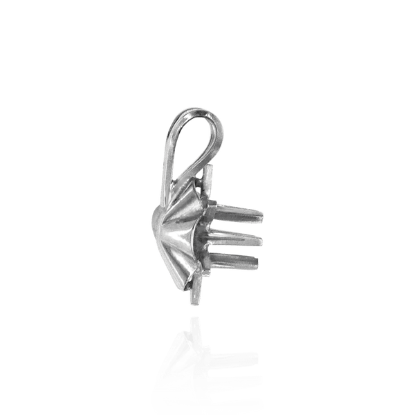 Round Six Prong Spoke Setting In Reflector Pendants in 14K Gold (1.30 mm - 4.75 mm)