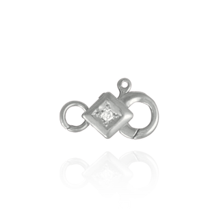 Lobster Locks With Diamonds (6.9 x 11.3 mm)